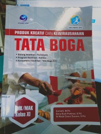 PRODUK KREATIF DAN KEWIRAUSAHAAN 
TATA BOGA XI